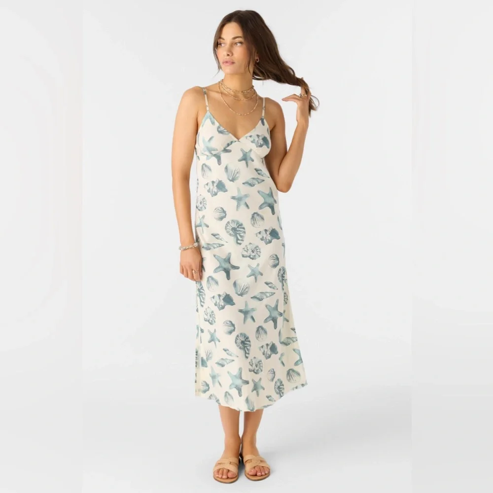NWT O’Neill Luana Maxi Dress Seashells Size XXL - Picture 1 of 12